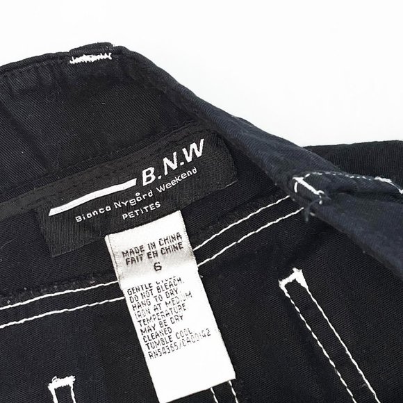 y2k Basic Black Cargo Skater Girl Skirt - Picture 3 of 4